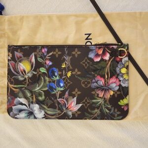 Louis Vuitton Monogram Garden Pouch Pochette Wristlet Strap New, Gold Hardware